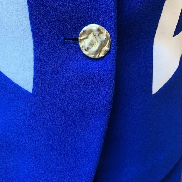 Vintage Jacques Vert cobalt blue suit fits uk 8 - Picture 4 of 9